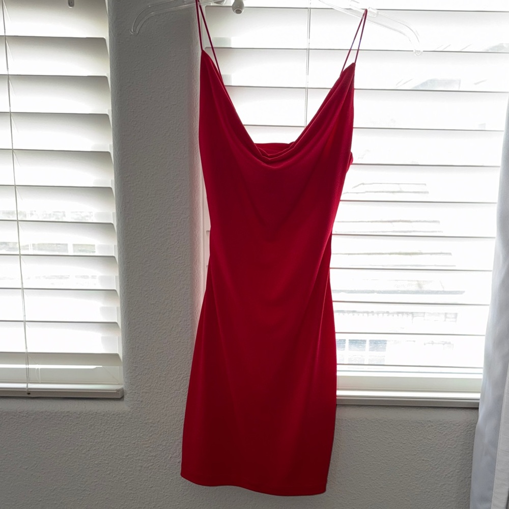 Elegant Red Slip Dress